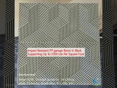 Podłogi garażowe PP odporne na wstrząsy w kolorze czarnym o pojemności do 2500 funtów na metr kwadratowy
