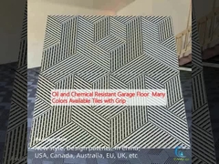 Podłoga garażowa odporna na olej i chemikalia Wiele kolorów dostępne płytki z uchwytem