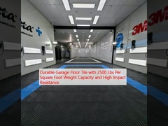 Wytrzymałe płytki podłogowe z pojemnością wagi 2500 funtów na metr kwadratowy i wysoką odpornością na uderzenia