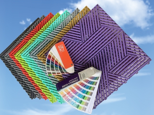3D teksturowane czarne płytki podłogowe garażowe