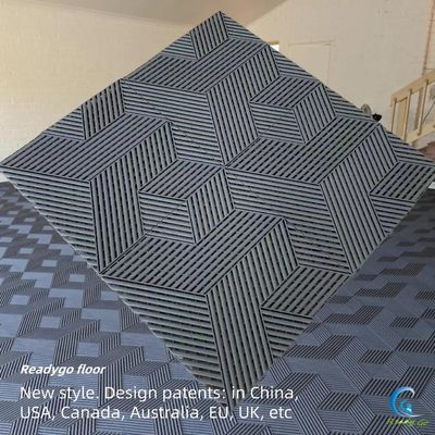 Szary Puzzle Garage Podłogi Chemiczne Proof Garage Płytki kwadratowe