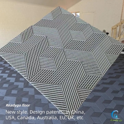 25000lbs plastikowe płytki podłogowe garażowe 3D 400x400mm