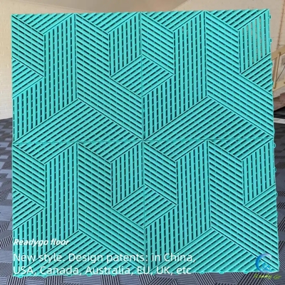 Płytki podłogowe z tworzyw sztucznych przeciw promieniowaniu UV