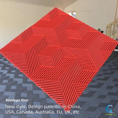 Czerwone płytki podłogowe 40x40cm duży wycieraczek podłogowy garażowy