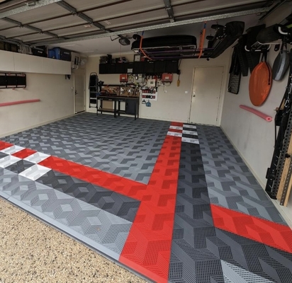 Płytki garażowe wzajemnie połączające 18 mm płytki podłogowe garażowe odporne na poślizg